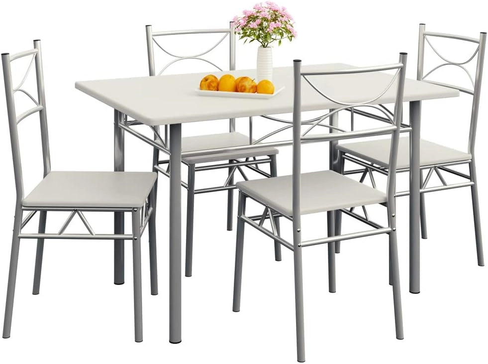 ® Gruppo di Sedute Paul Set 5 Pezzi Tavolo da Pranzo con 4 Sedie Set di Mobili per Sala Cucina Soggiorno Salotto Set da Pranzo Tavoli Sedia