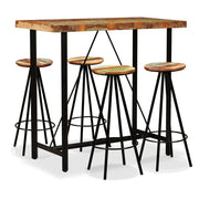 Set da Bar 5 pz in Legno Massello di Recupero cod mxl 23926