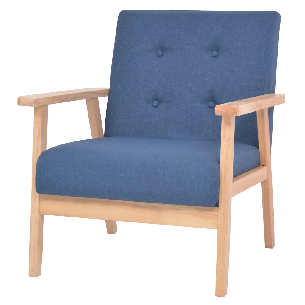 Set di Divani 2 pz in Tessuto Blu  cod mxl 20397