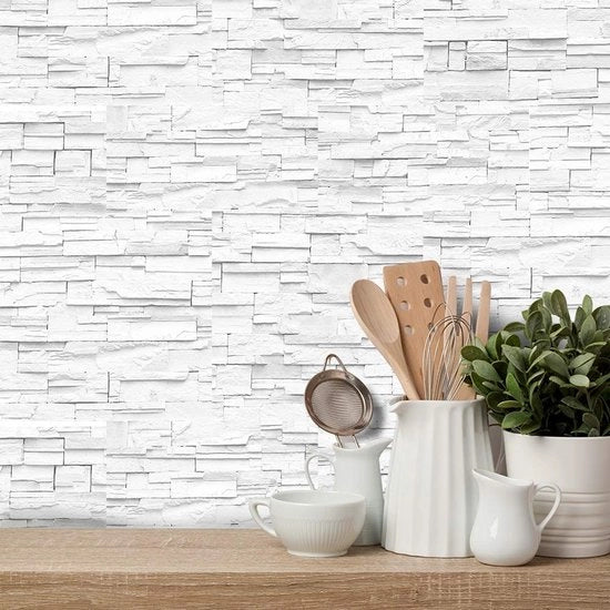 Decorazione per parete con effetto mattoni - 27 pezzi - Decorazione per parete - Tegole adesive per interni - Adatto per soggiorno