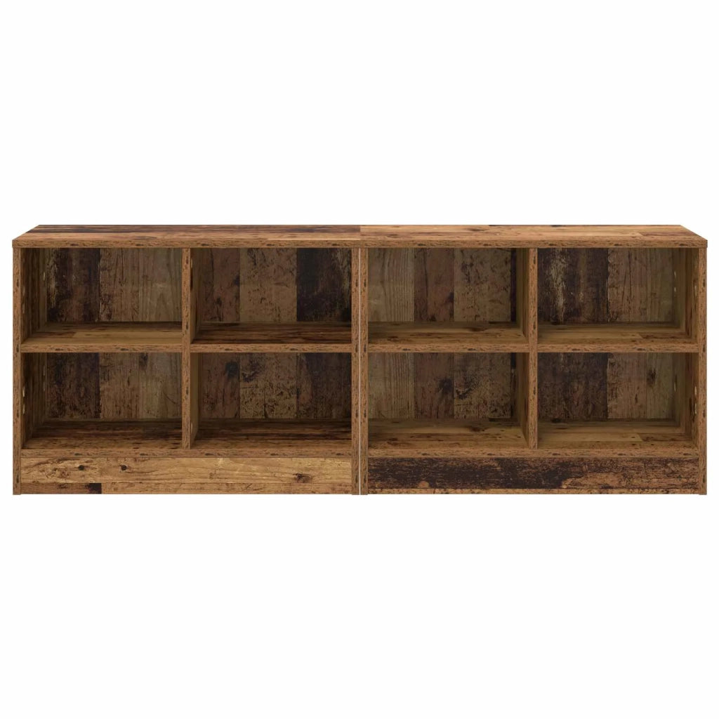 Armadietto per letto 2 pz Legno antico 66 x 33 x 48 cm CFW5218305