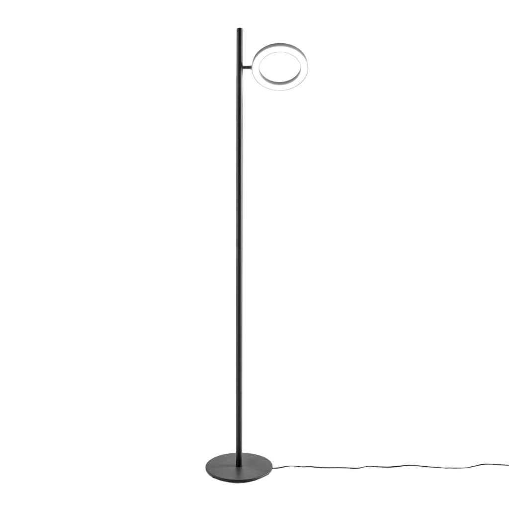 Lampada da Terra GPIN31 - Piantana LED Orientabile 25W 1391lm 3000K in Alluminio Nero Opaco - Gealuce