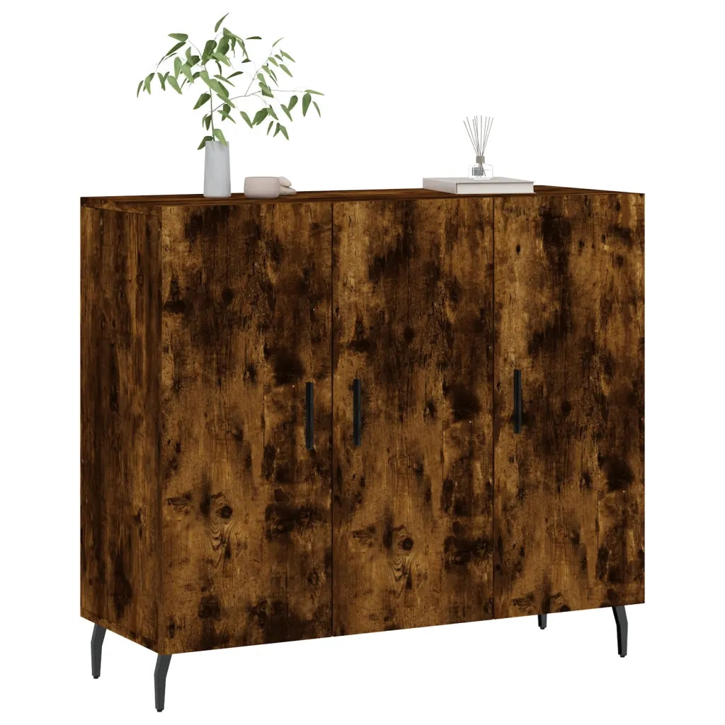 Credenza Rovere Fumo 90x34x80 cm in Legno Multistratocod mxl 128759