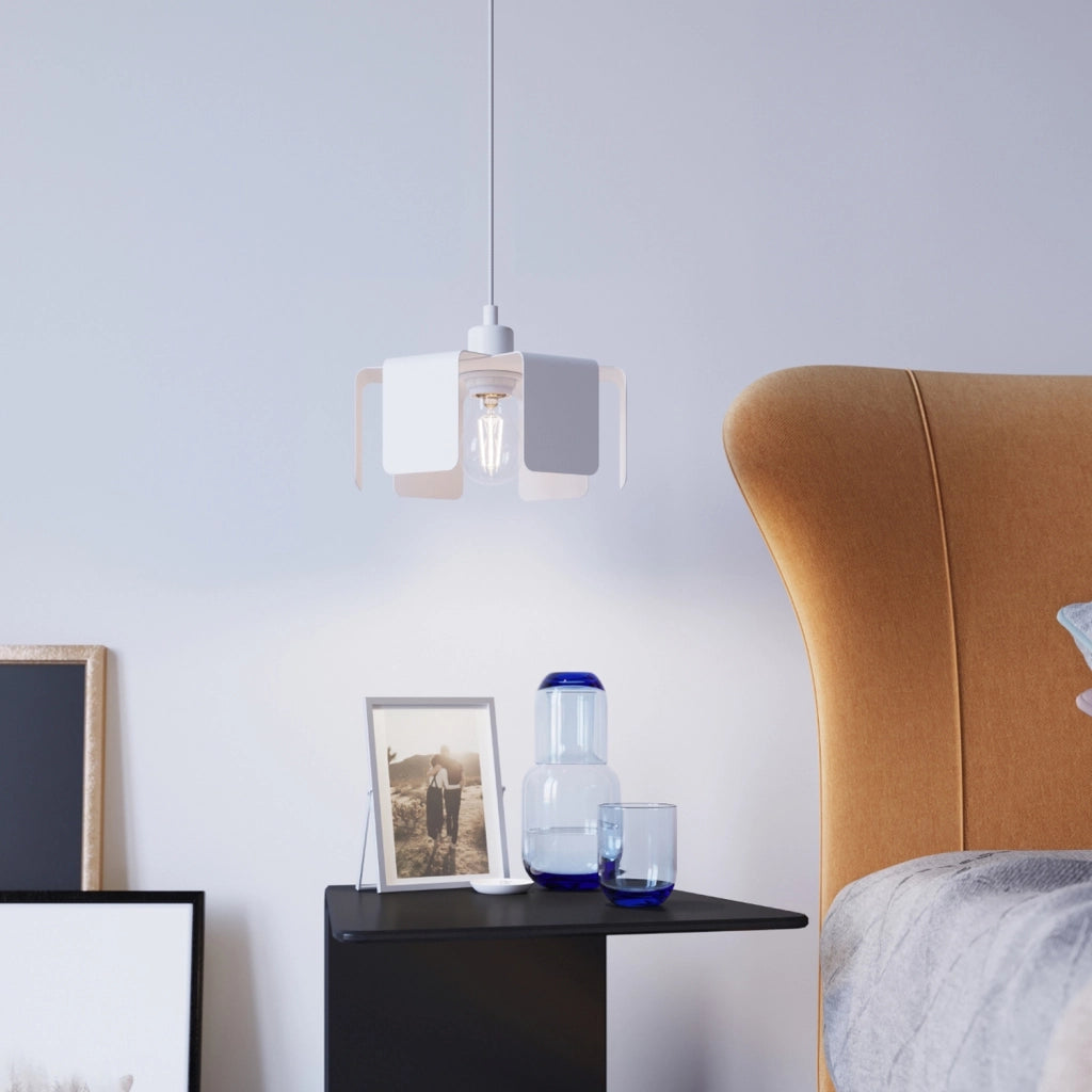 Lampada tavolo PENDIO bianca metallo E27 Pure Lume