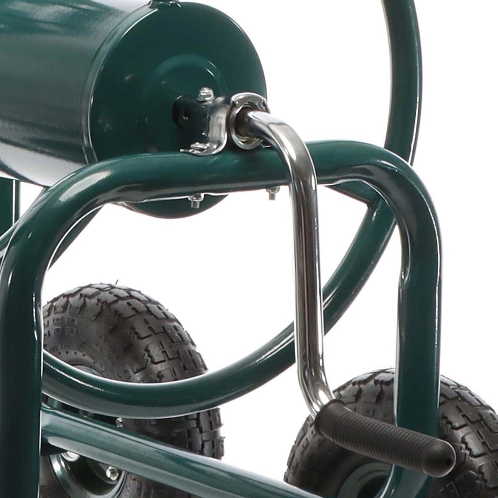 Carrello avvolgitubo da giardino con manovella e attacco per tubo, avvolgitubo, per tubi da 3/4" (19 mm) lunghi max 70m, irrigazione giardino