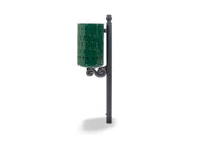 Cestino Decò 575 Giochipark acciaio zincato verniciato Ø30x52h urbano 35lt - RAL 6005 - Da interrare