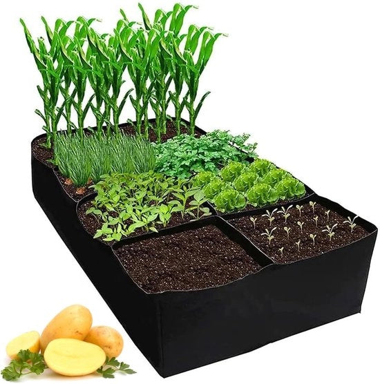 Tazze per piante di pomodoro in tessuto non tessuto, vaso respirante per una crescita ottimale, 8 celle, 90 x 180 cm, ideale per giardinaggio e piante.