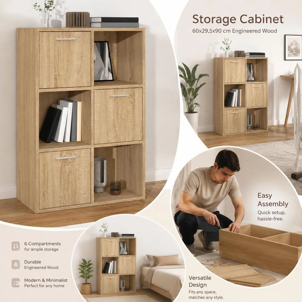 Storage Cabinet Sonoma Oak 60x29.5x90 Cm Wood-based Material