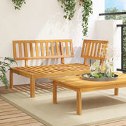 Divano Angolare da Giardino-Sofa da Giardino-Divanetto da esterno Pallet in Legno Massello di Acacia 124574