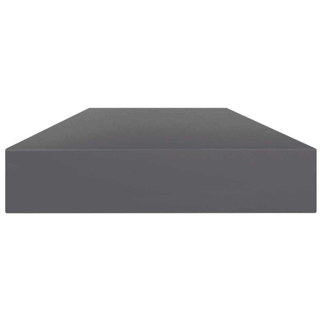 Ripiani per Libreria 4pz Grigio Lucido 100x10x1,5cm Multistrato 805376