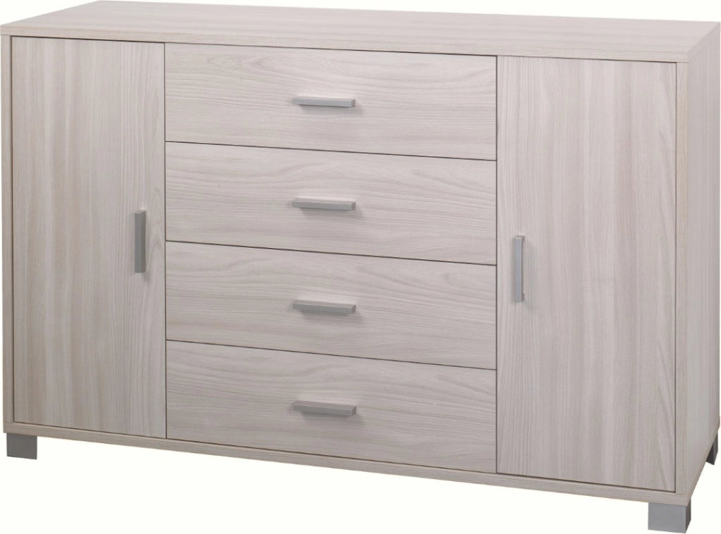 Mobile 2 Ante 4 Cassetti Olmo Chiaro 86X136X41 Cm Sarmog - Sarmog