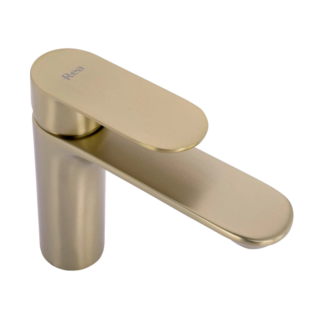Rubinetto Da Lavabo Rea Drop Brush Gold Low