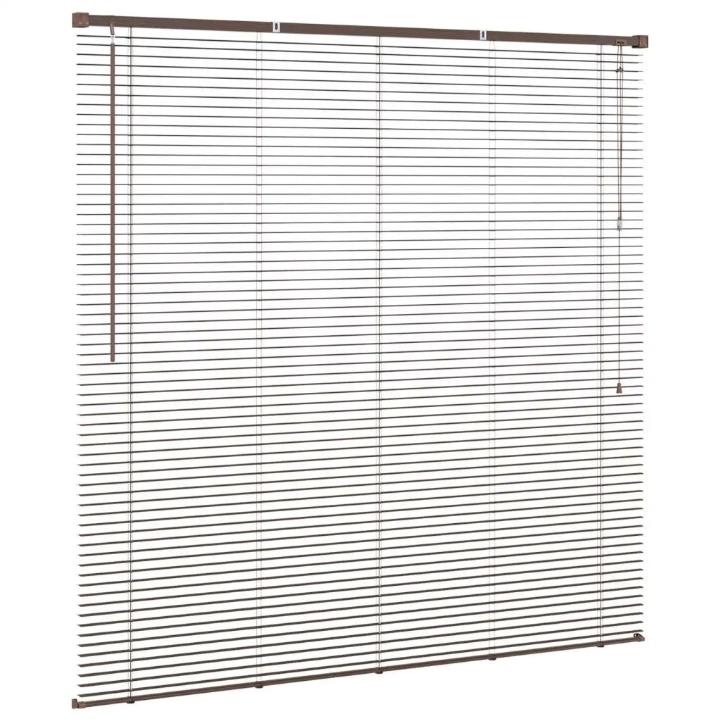 Tenda Veneziana Marrone Scuro con Motivo 150 x 140 cm PVC 42003794
