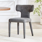 SEDIA Imbottita in Tessuto Grigio Set da 2 pezzi 80,7 cm