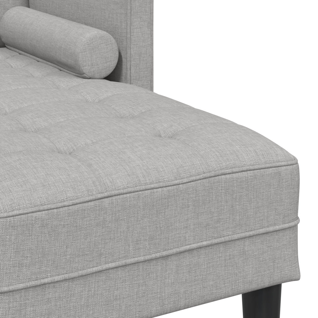 Set di divani a 2 pezzi con cuscini in tessuto grigio nuvola