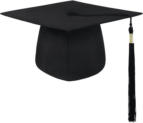 Cappello Universitario - Verstilabile e Chiuso - Cappello di Laurea - Diploma - Universale - Materiale di Alta Qualità - Cappello di Laurea