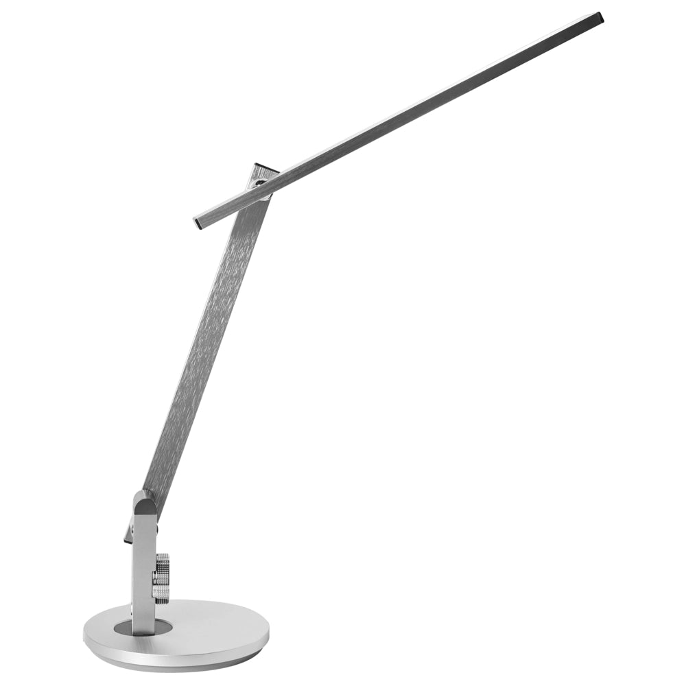 Lampada da tavolo LED per ufficio domestico con braccio regolabile e orientabile dimmer a 10 livelli e timer argento