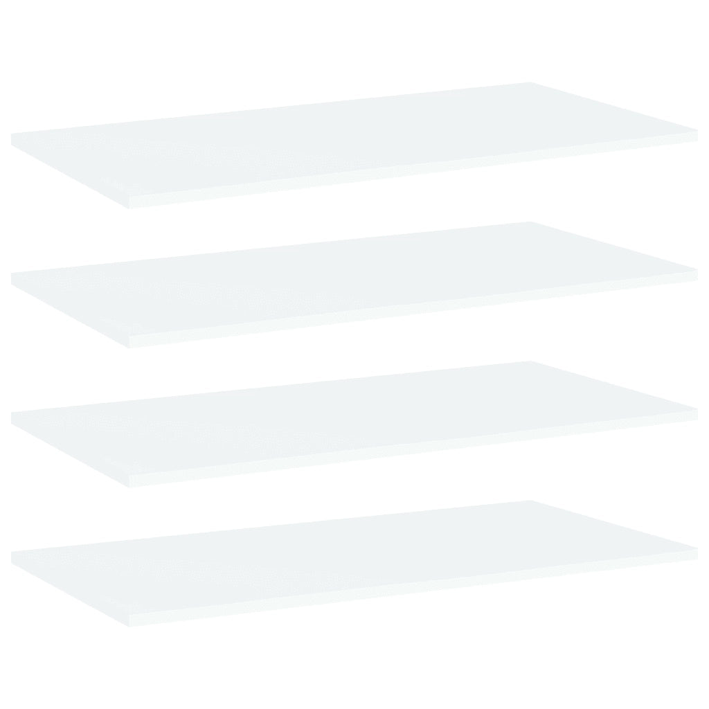 Ripiani per Libreria 4 pz Bianchi 80x40x1,5 cm in Truciolato cod mxl 59849