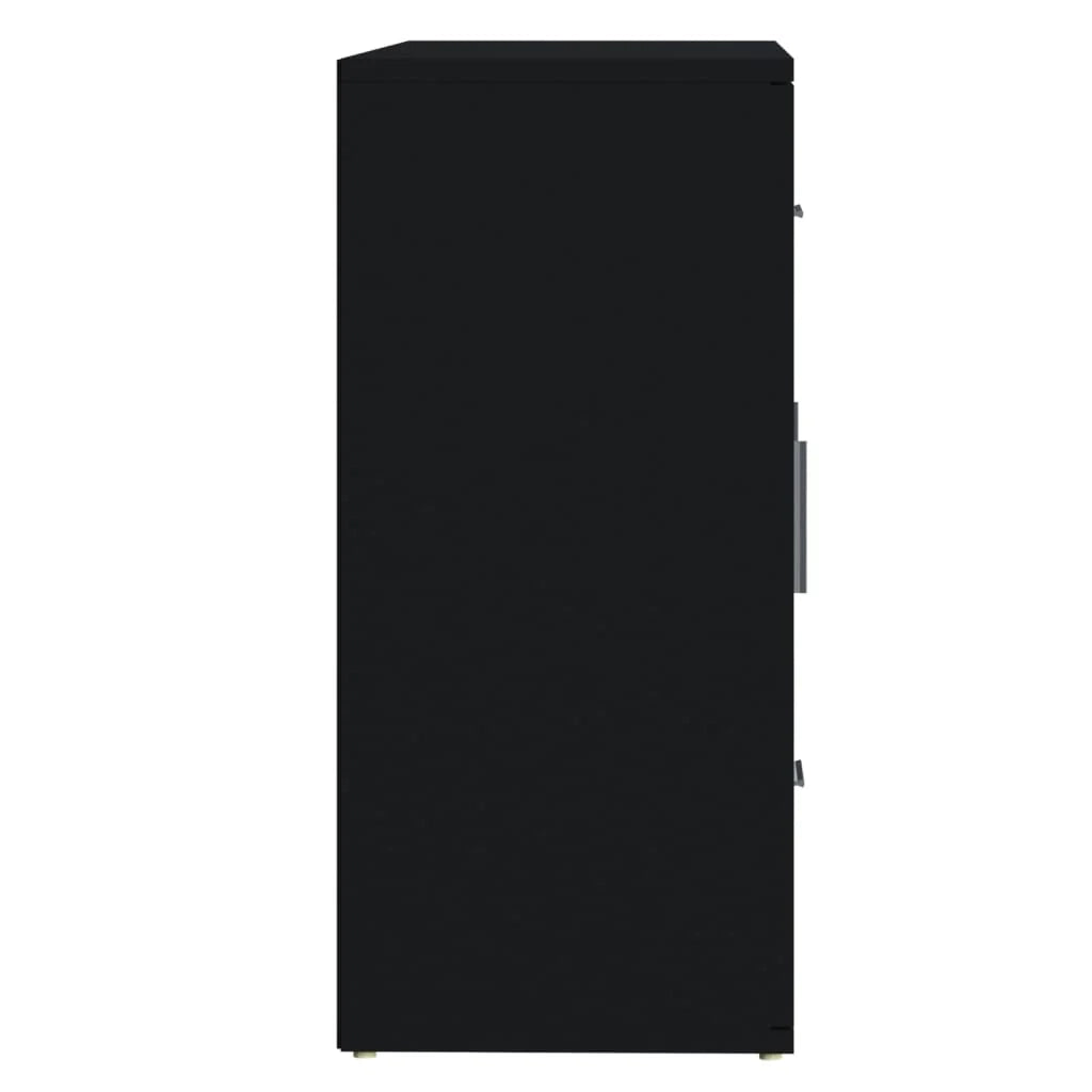 Buffet credenza cassettiera mobiletto mobile contenitore organizer per cucina soggiorno salotto 91 x 29,5 x 65 cm legno ingegnerizzato nero 02_0036154