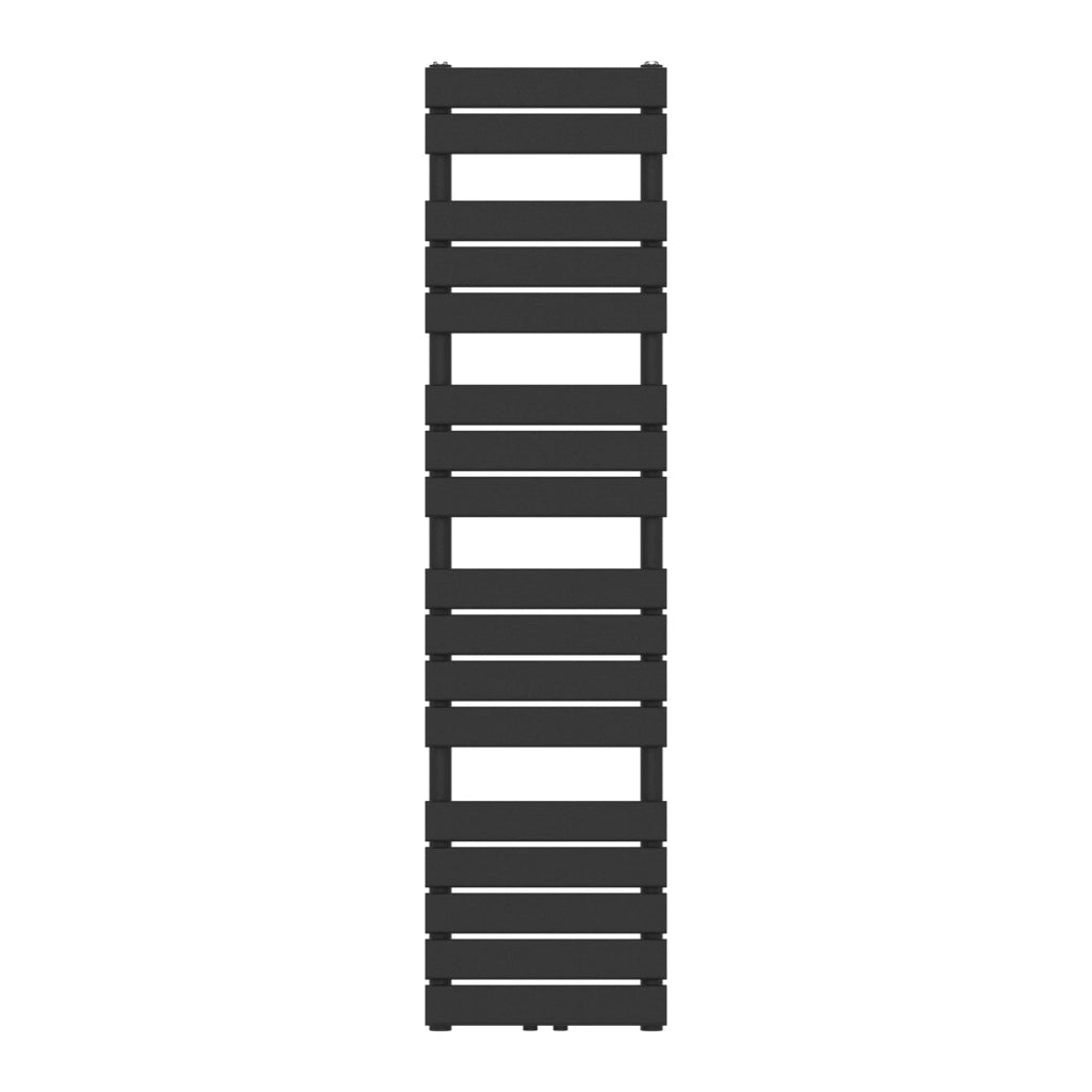 Radiatore scaldasalviette a lama piatta in acciaio nero per il riscaldamento del bagno 160 x 40 cm 03_0010438