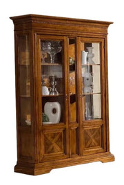Vetrina 2 porte in legno con intarsi noce bassano l.146 p.53 h. 213 - Mobili 2G