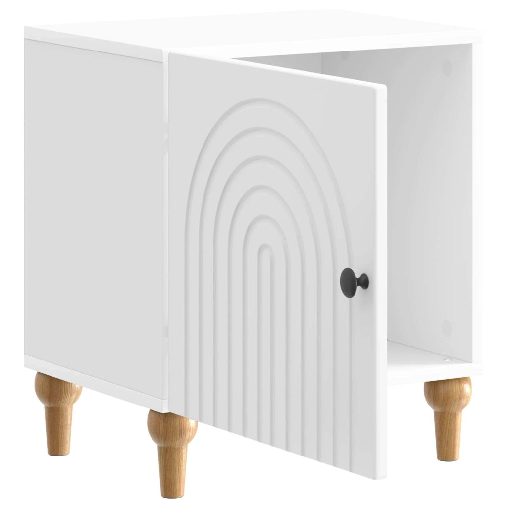 Armadio da Notte 2 pcs Bianco Lucido 43 x 34,5 x 50 cm