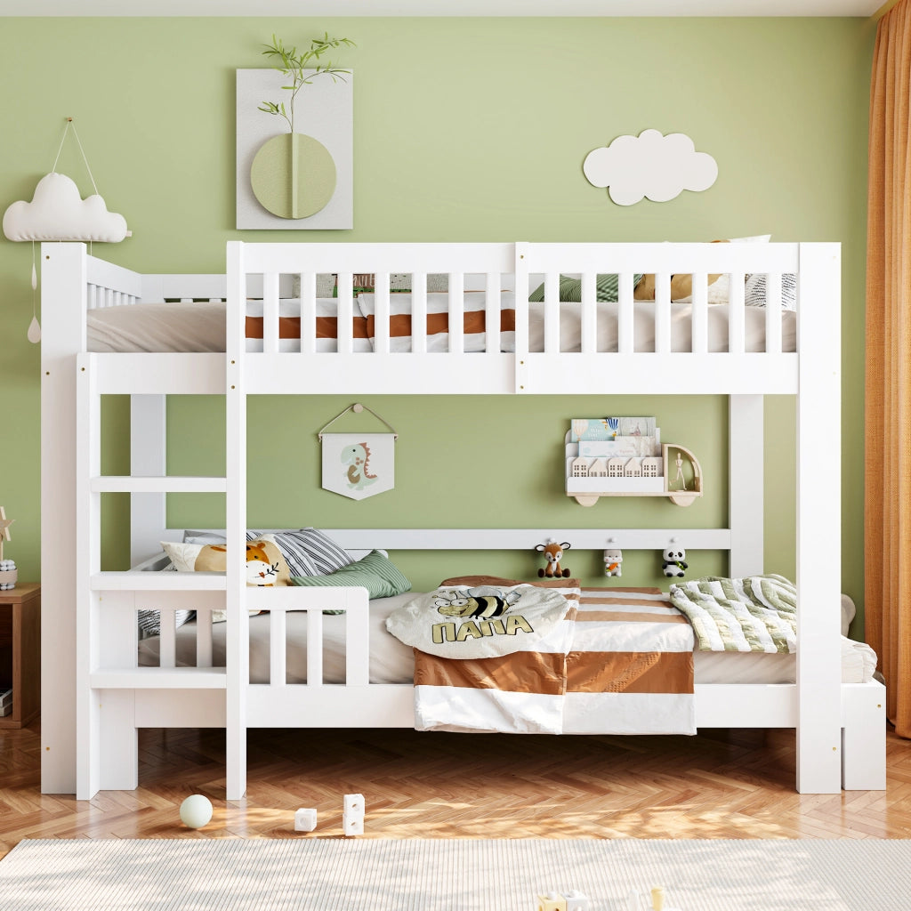 letto modulare in legno bianco 104 x 215 cm