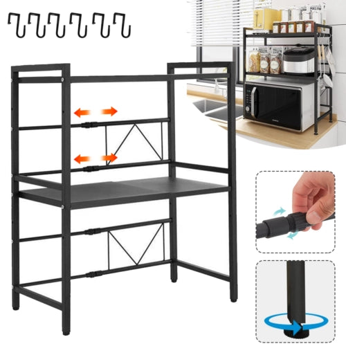 Scaffale angolare per microonde a 3 ripiani estraibile ¨C zephmum ¨C grigio