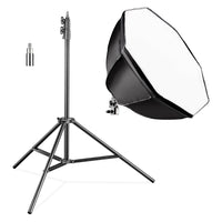set Softbox ottagonale 55 cm con LED 35 W incl. stativo per luci FT-8051 fino a 260 cm, luce diurna 5000 K, per studio foto set fotografico