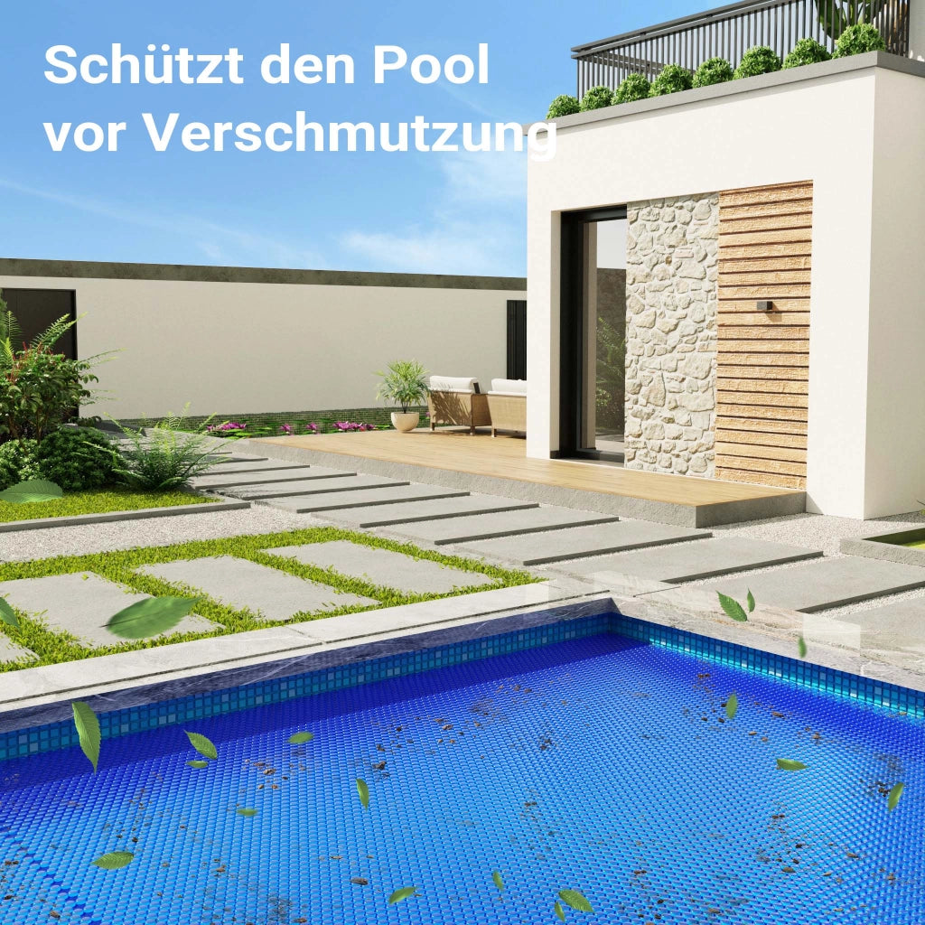 Copertura a bolle d'aria isotermica per piscina rettangolare 5x8m blu 120µ