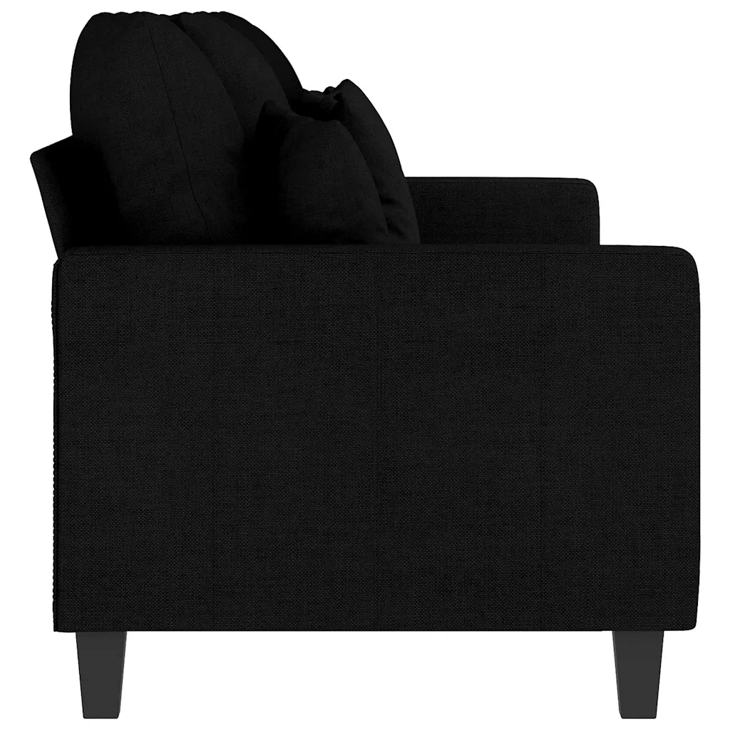 Divano a 3 Posti Nero 180 cm in Tessuto 359279