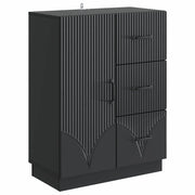 Credenza Nero 66 x 34,5 x 87 cm Legno ingegnerizzato