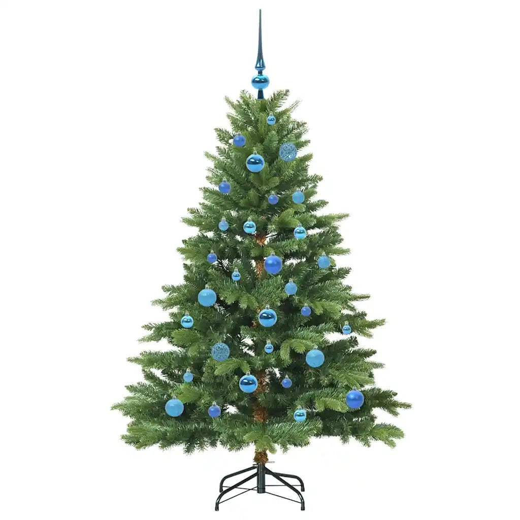 Albero di Natale | Decorazioni natalizie artificiale con 150 LED Verde 150 cm PE e PVC