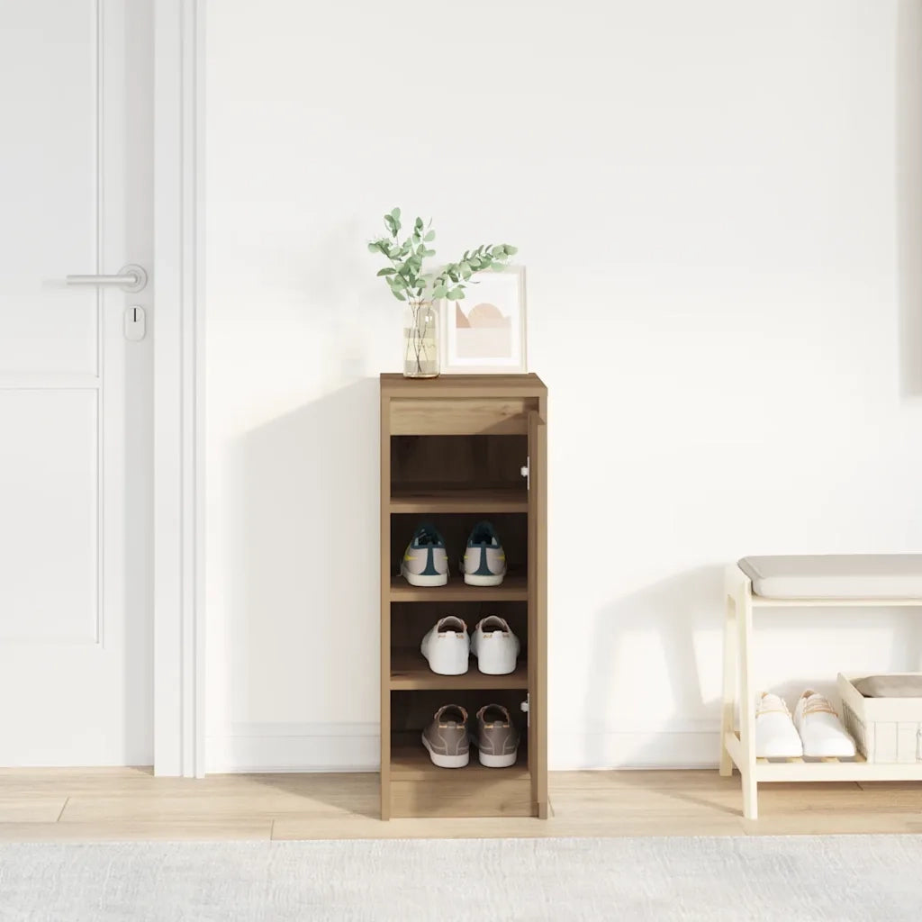 Scarpiera | Mobile per scarpe Rovere Artigianale 29,5x34x76 cm in Legno Multistrato