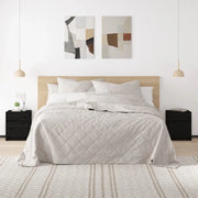 Comodini 2 pz Neri 40x31x50 cm in Legno Massello di Pino 808132