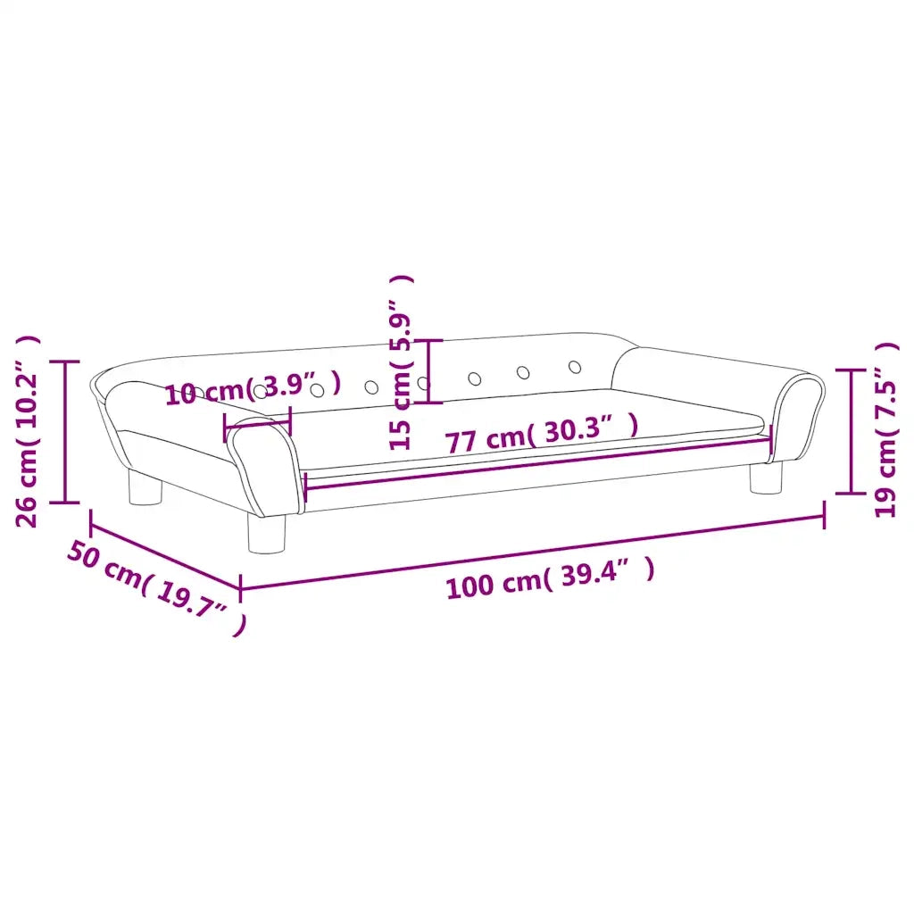 Divano per Bambini-Sofa-Divanetto Grigio Scuro 100x50x26 cm in Velluto