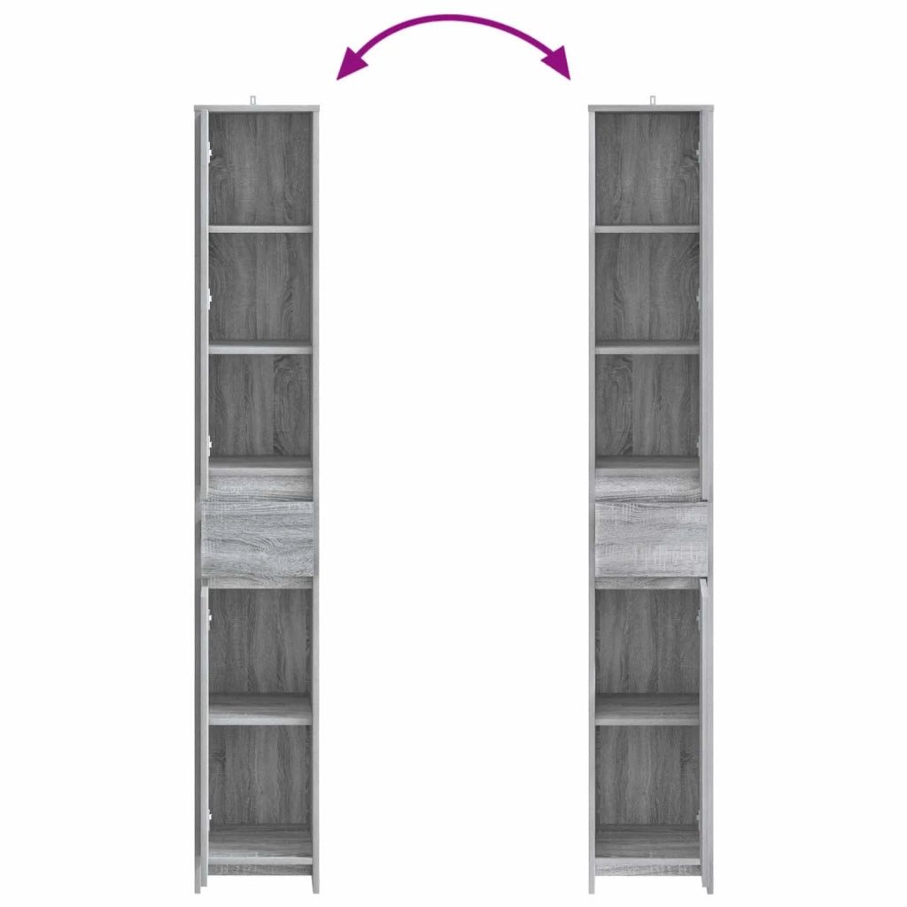 Mobile da Bagno Sonoma grigio 30 x 33 x 190 cm