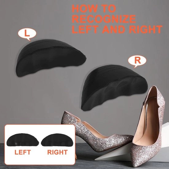 Set di sostituti per tacchi per 3 paia di accessori per scarpe troppo grandi - Zoccoli per stivali e scarpe casual - Supporti per dita regolabili - Uomo e donna - Riduttore di misura di scarpa.