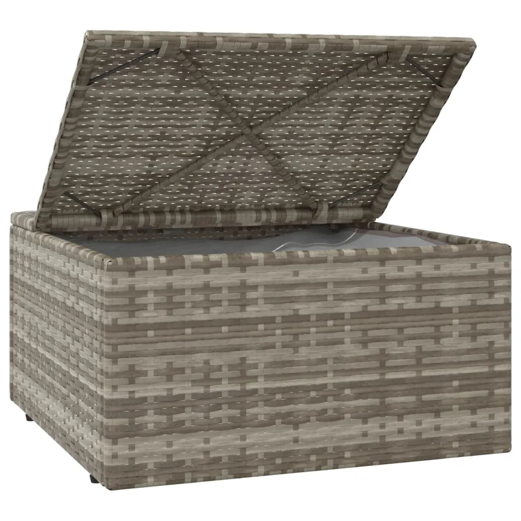 Set Divani da Giardino 4 pz con Cuscini in Polyrattan Grigio 318676