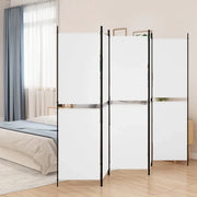 Divisorio Ambienti | Divider per stanze | Paravento a 5 Pannelli Bianco 250x180 cm Tessuto