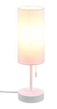 Lampada da Tavolo da Interno Attacco E14 in Metallo Bianco Opaco