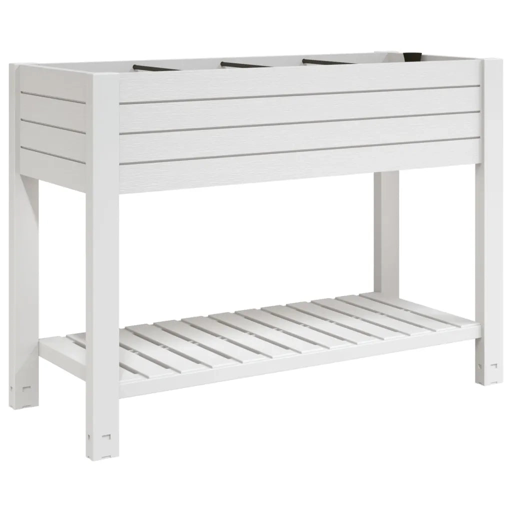 Fioriera Rialzata da Giardino Bianca 110x45x79 cm Polipropilene 364177
