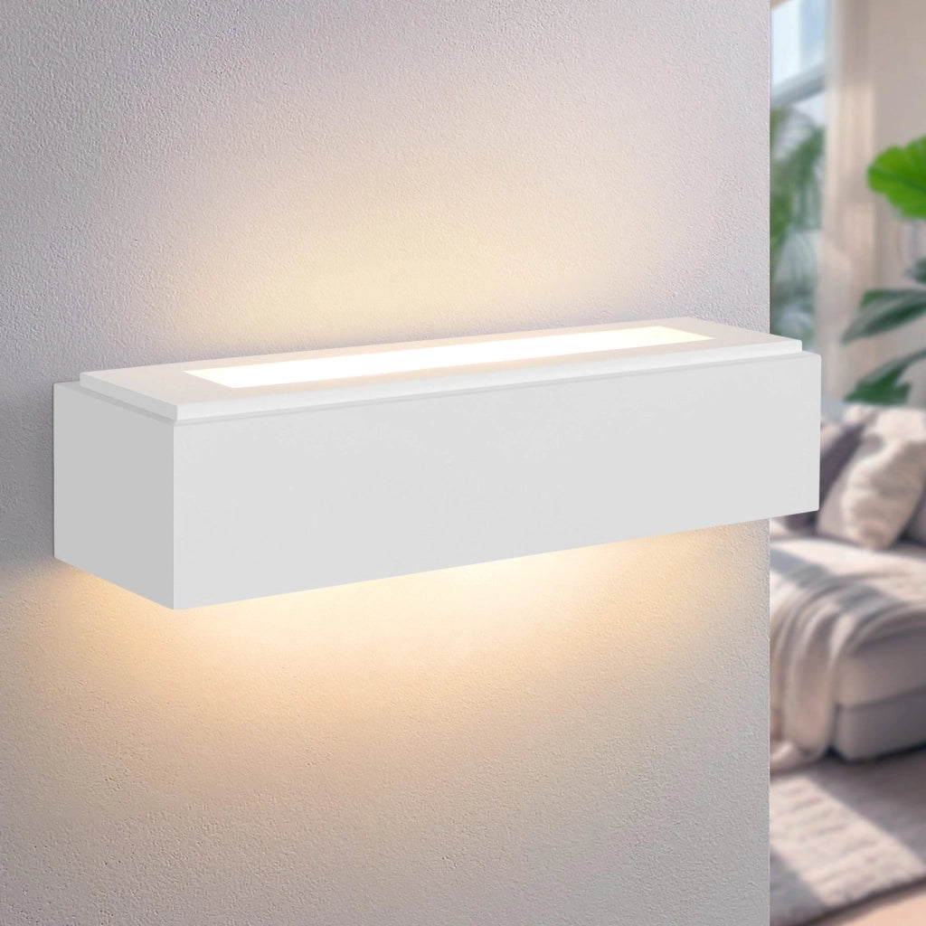 ZMH Applique G9 Lampada in gesso bianco per camera da letto corridoio scale