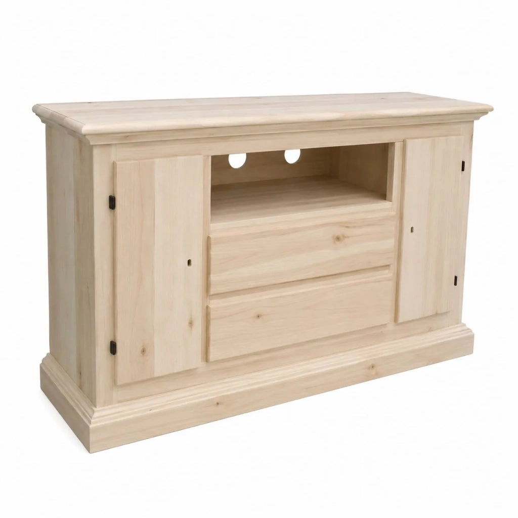 Porta tv 2 porte 2 cassetti legno grezzo 110x45x68 (5001) - Mobili 2G