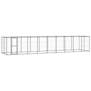 Recinto per animali da esterno per cani in acciaio con tetto 21,78 m² 02_0000396