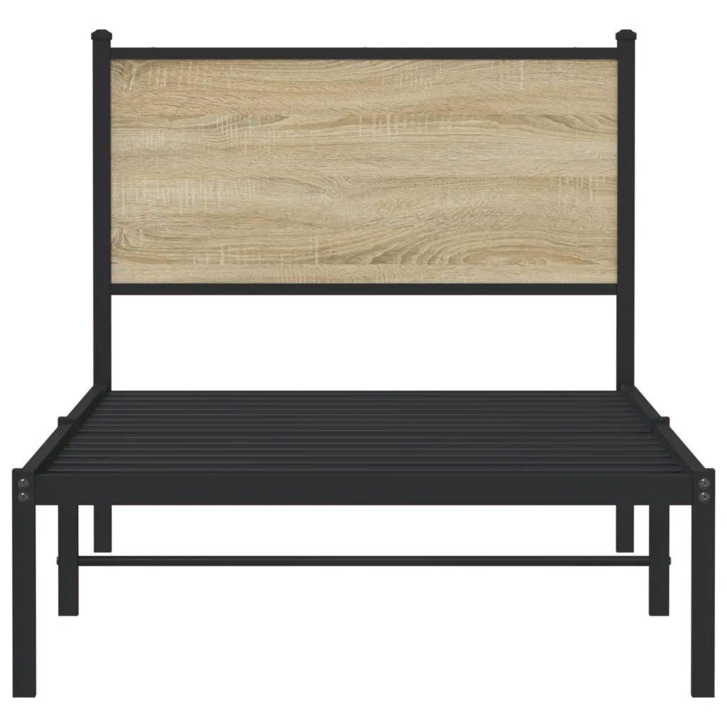 Giroletto senza Materaso in Metallo Rovere Sonoma 80x200 cm 4007707
