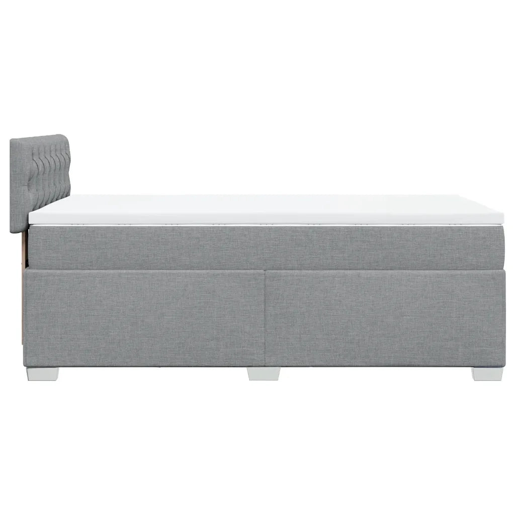 Giroletto a Molle con Materasso Grigio Chiaro 90x190 cm Tessuto 3285750