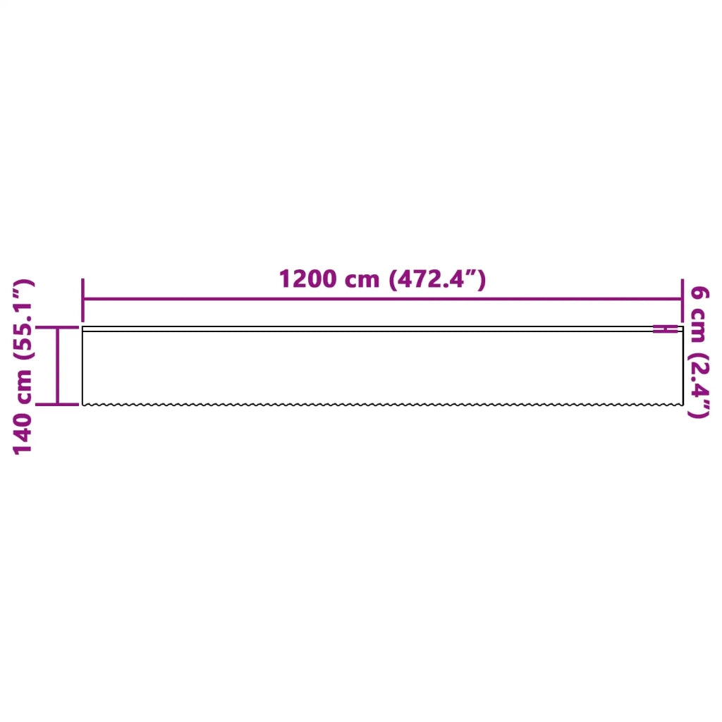 Tenda in Pizzo con tende Bianco 1200 x 140 cm Poliestere 4107972