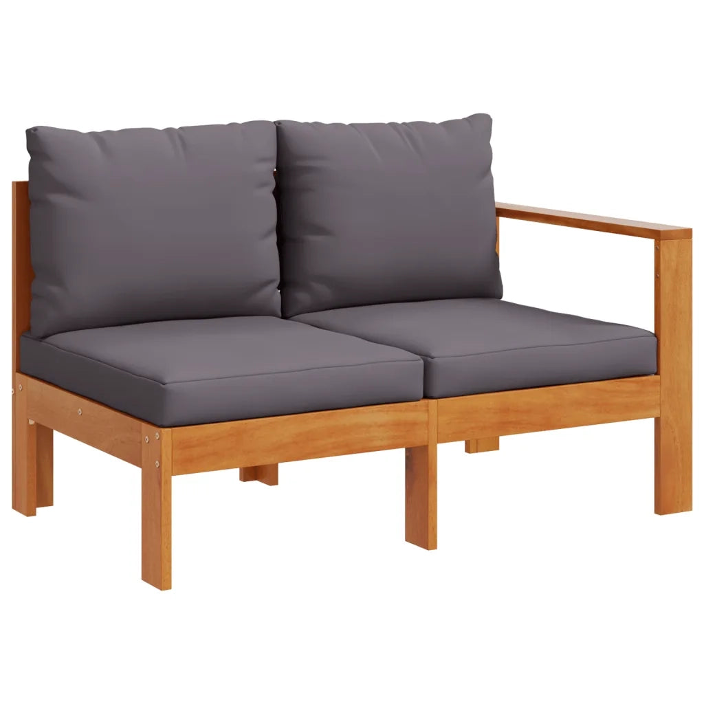 Set Divani da Giardino 10pz con Cuscini Legno Massello Acacia