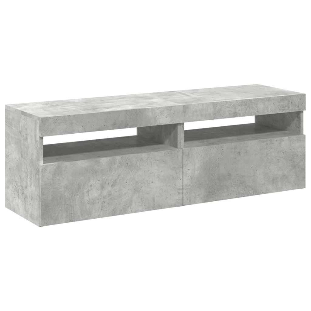 Mobile TV multimediale scaffale TV credenza mobile TV per sala da pranzo soggiorno camera da letto con luci LED 2 pezzi 60 x 35 x 40 cm grigio 02_0028847